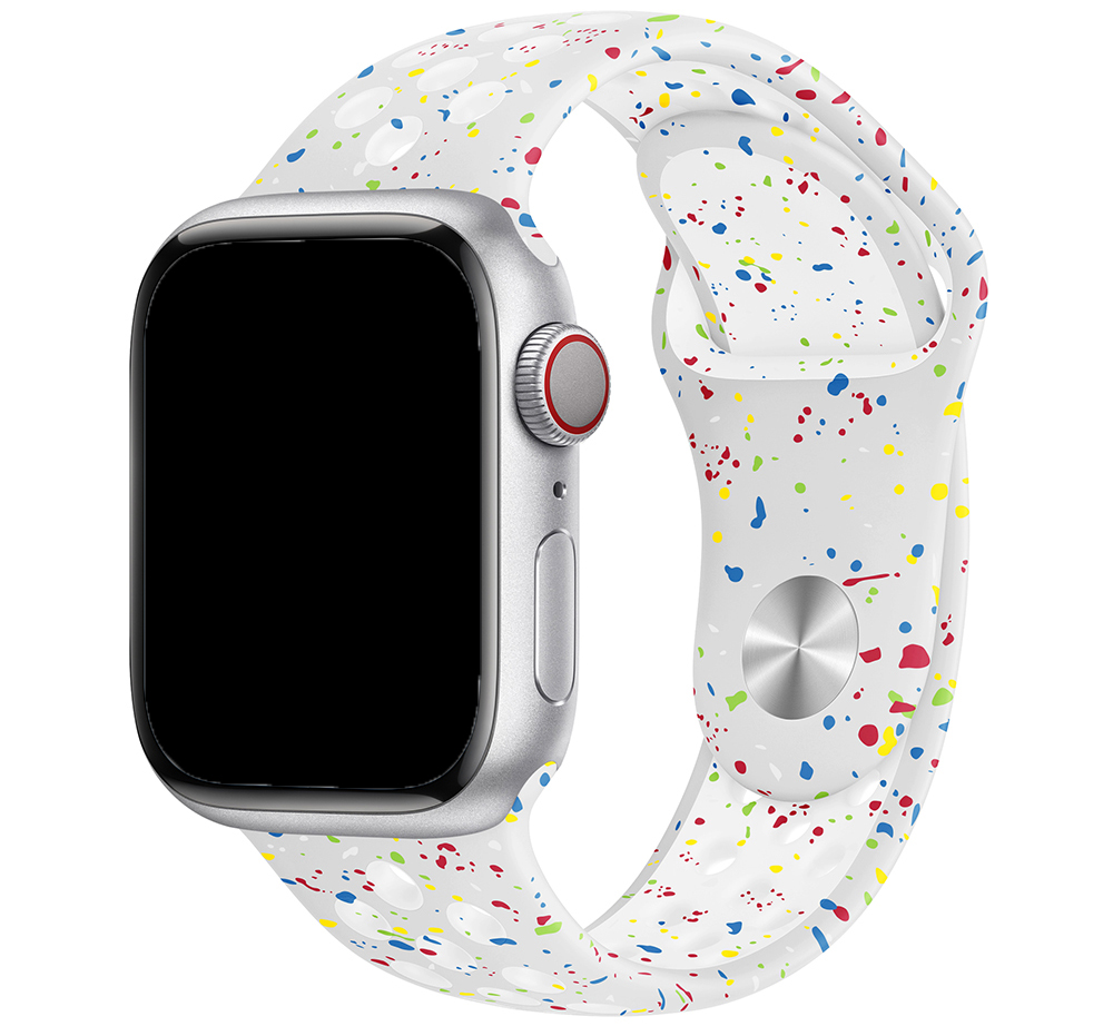 Apple Watch Doppel Sportarmband pure platinum